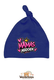 Knotenmütze Babybugz BZ15 in Marineblau mit Motiv Mamas Mädchen