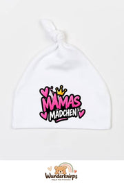Knotenmütze Babybugz BZ15 in Weiß mit Motiv Mamas Mädchen