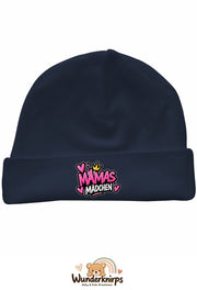 Umschlagmütze Rox-01 in Marineblau mit Motiv Mamas Mädchen