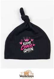 Knotenmütze Babybugz BZ15 in Schwarz mit Motiv Kleine Chaos Queen
