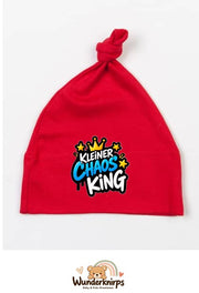 Knotenmütze Babybugz BZ15 in Rot mit Motiv Kleiner Chaos King