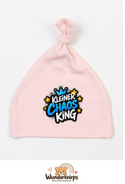 Knotenmütze Babybugz BZ15 in Pastellrosa mit Motiv Kleiner Chaos King