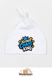 Knotenmütze Babybugz BZ15 in Weiß mit Motiv Kleiner Chaos King