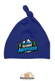 Knotenmütze Babybugz BZ15 in Marineblau mit Motiv Kleiner Abenteurer