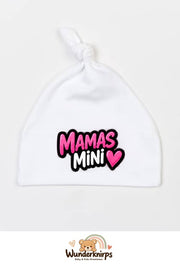 Knotenmütze Babybugz BZ15 in Weiß mit Motiv Mamas Mini