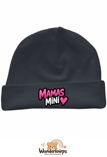 Umschlagmütze Rox-01 in Anthrazit mit Motiv Mamas Mini