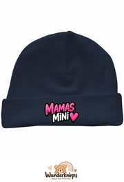 Umschlagmütze Rox-01 in Marineblau mit Motiv Mamas Mini