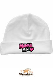 Umschlagmütze Rox-01 in Weiß mit Motiv Mamas Mini