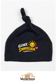 Knotenmütze Babybugz BZ15 in Schwarz mit Motiv Kleiner Sonnenschein